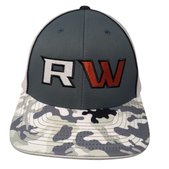 RW Fitted Trucker Hat Multicolor One Size Lightweight Mesh Back Pacific Headwear - Picture 1 of 10